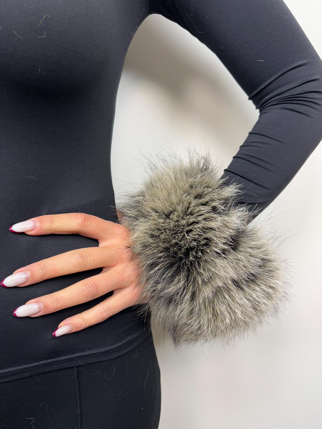 Real Fox Fur Cuffs: Handmade Fluffy Wrist Warmers (Set of Two)