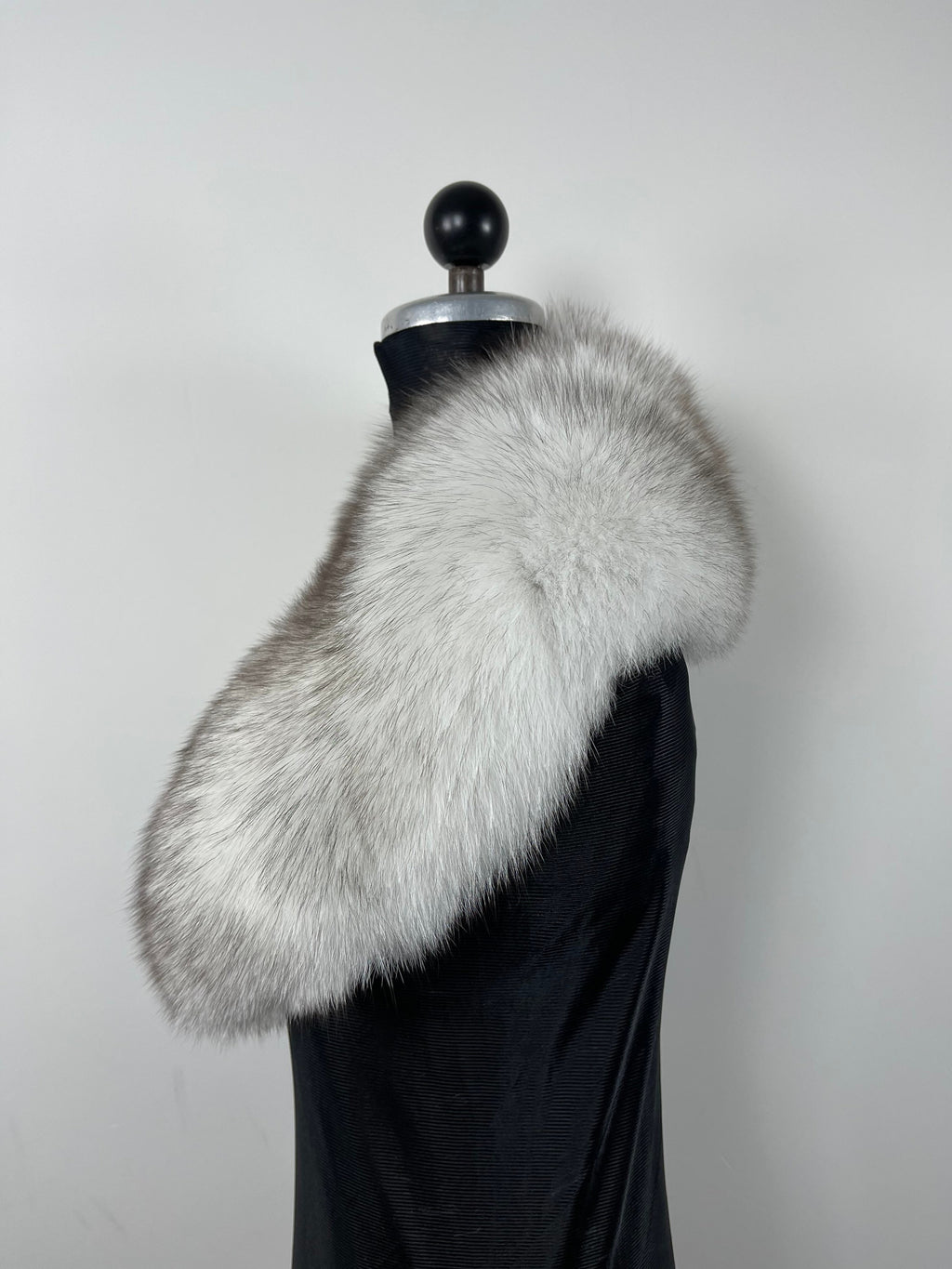 Blue Fox Fur Collar – Real Fur Collar, Handmade in Greece, Luxury Neck Accessory