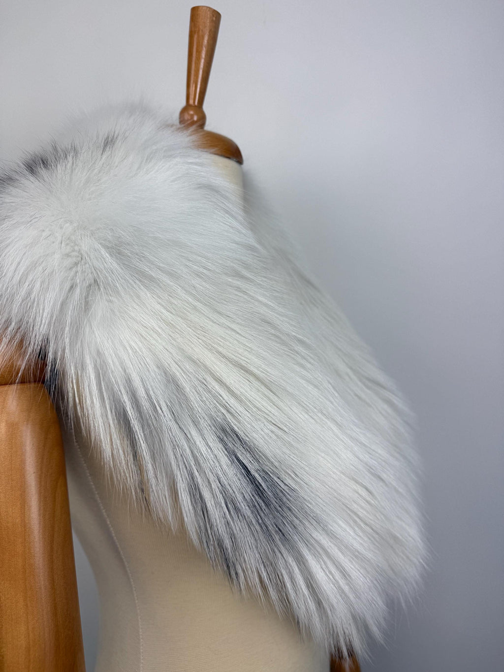 Platinum Fox Fur Collar – Real Fur Collar, Handmade in Greece, Luxury Neck Accessory