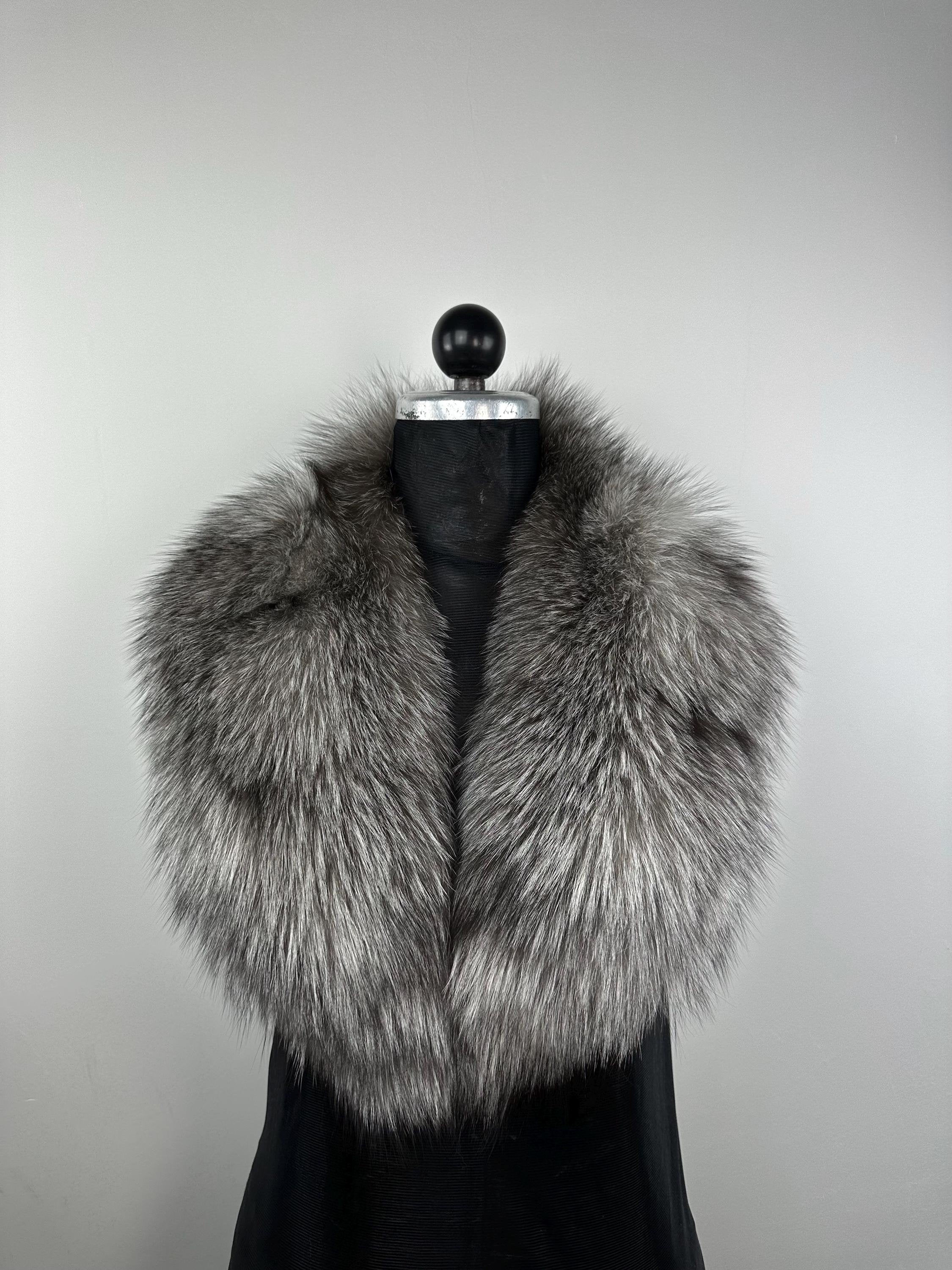 Genuine Frost Fox Fur Collar - Real Fur Stole