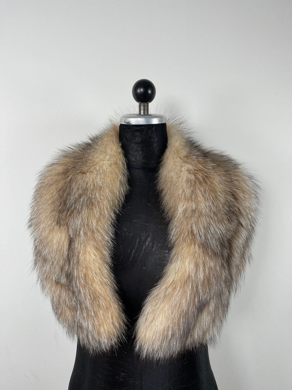 Crystal Fox Fur Collar – Real Fur Collar, Handmade in Greece, Luxury Neck Accessory