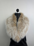 Luxury Snow Top Fox Fur Collar – Real Fur, Handmade in Greece, Elegant Neck Accessory