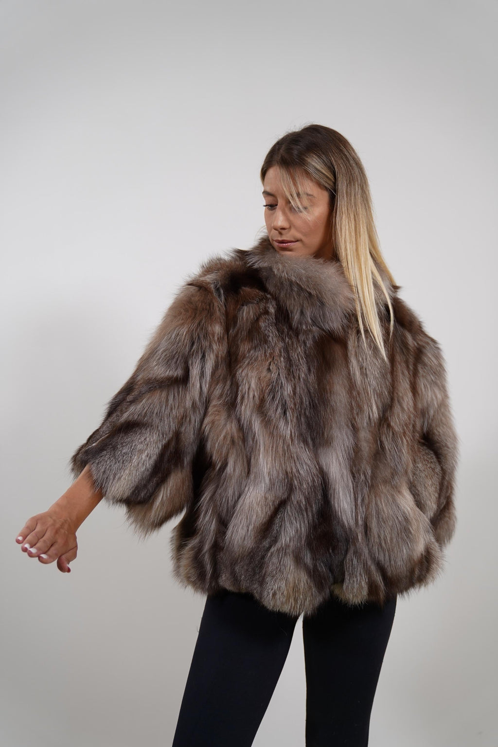 Genuine Fur Jacket : Luxury Real Fox Fur Coat