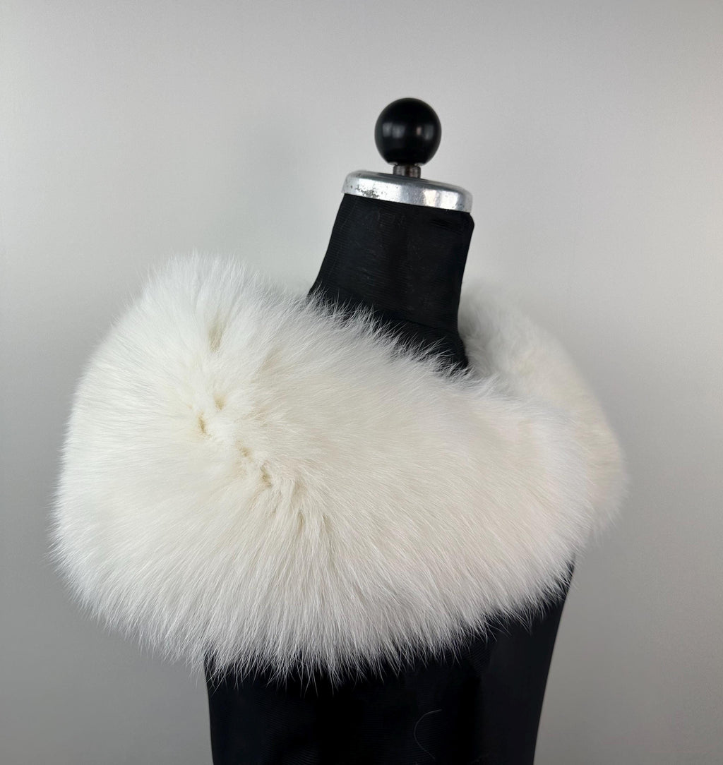 White Fox Fur Collar: Luxury Fur Bridal Stole