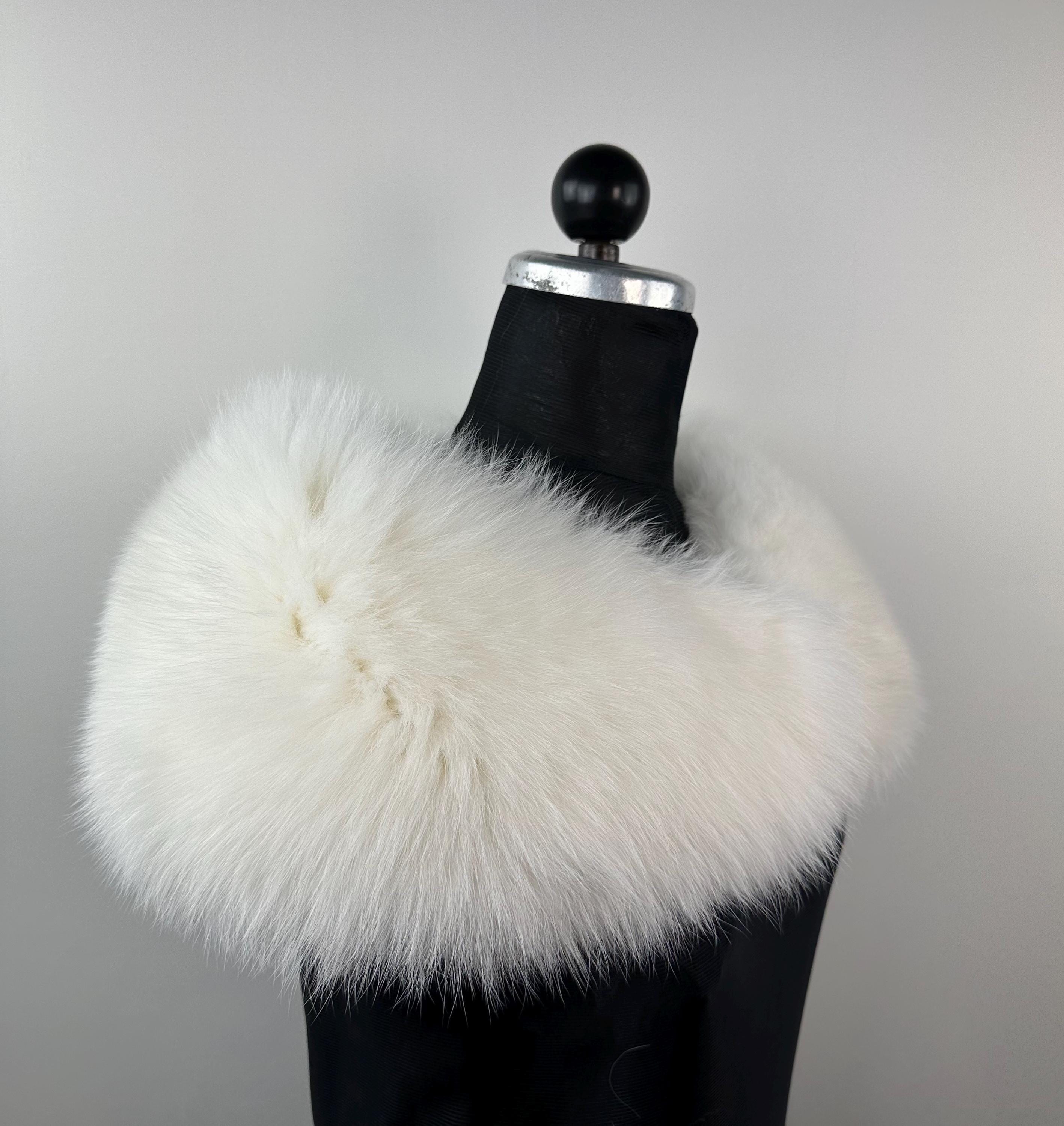 White Fox Fur Collar: Luxury Fur Bridal Stole