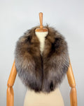 Crystal Fox Fur Collar – Real Fur Collar, Handmade in Greece, Luxury Neck Accessory