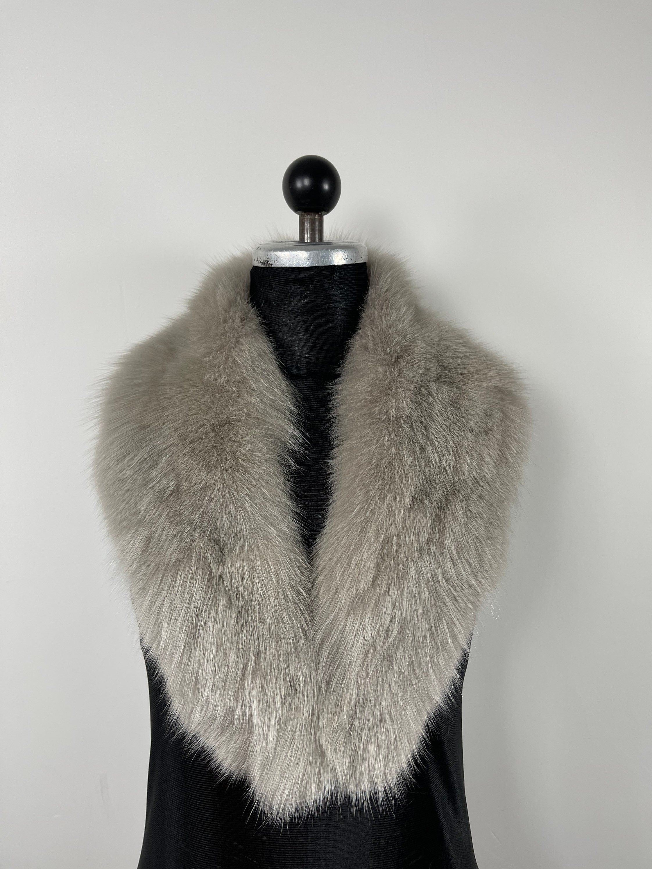 ray Fox Fur Collar – Real Fur Collar, Handmade in Greece, Luxury Fur Neck Accessory