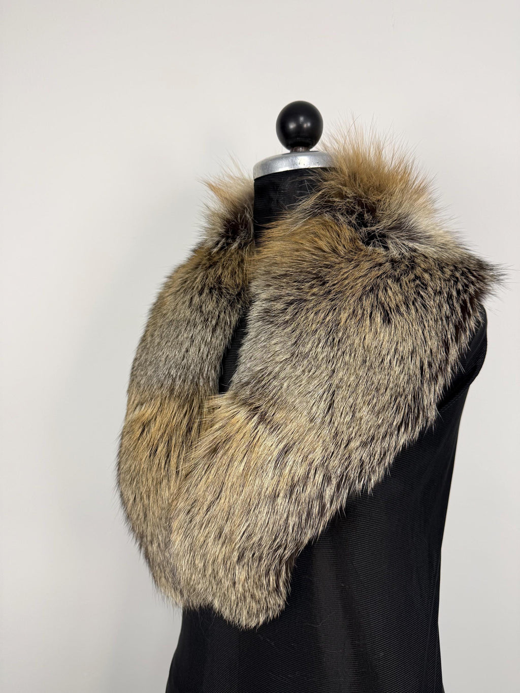 Cross Fox Fur Collar – Real Fur Collar, Handmade in Greece, Luxury Neck Accessory