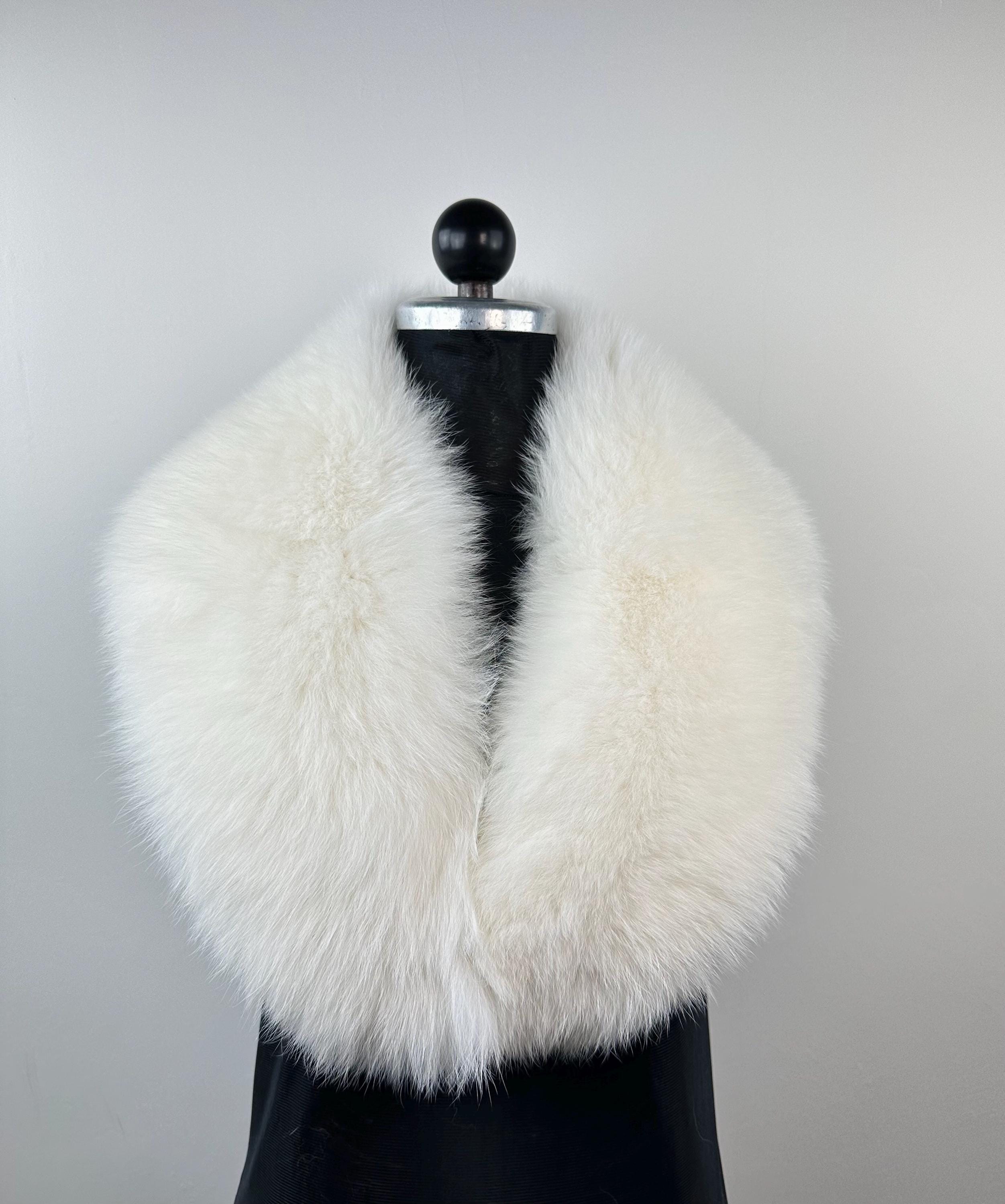 White Fox Fur Collar: Luxury Fur Bridal Stole