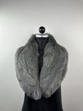 Luxury Gray Fox Fur Collar – Real Fur, Handmade in Greece, Elegant Neck Accessory