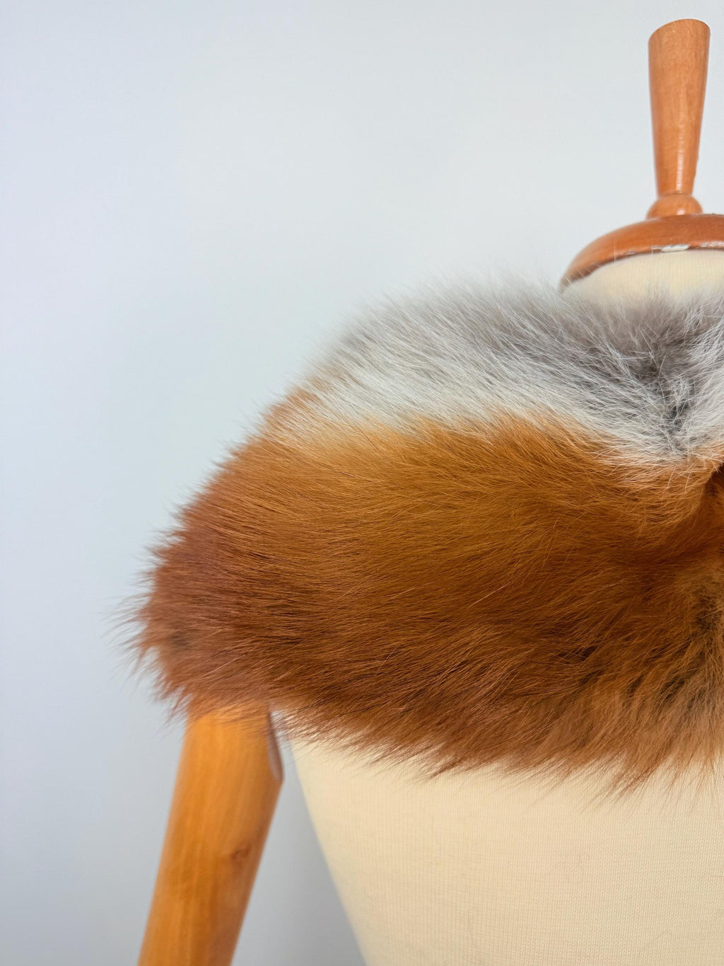 Luxury Red Fox Fur Collar – Real Fur, Handmade in Greece, Elegant Neck Accessory