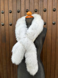 Gray Fox Fur Scarf – Real Fur Scarf, Handmade in Greece, Luxury Winter Scarf