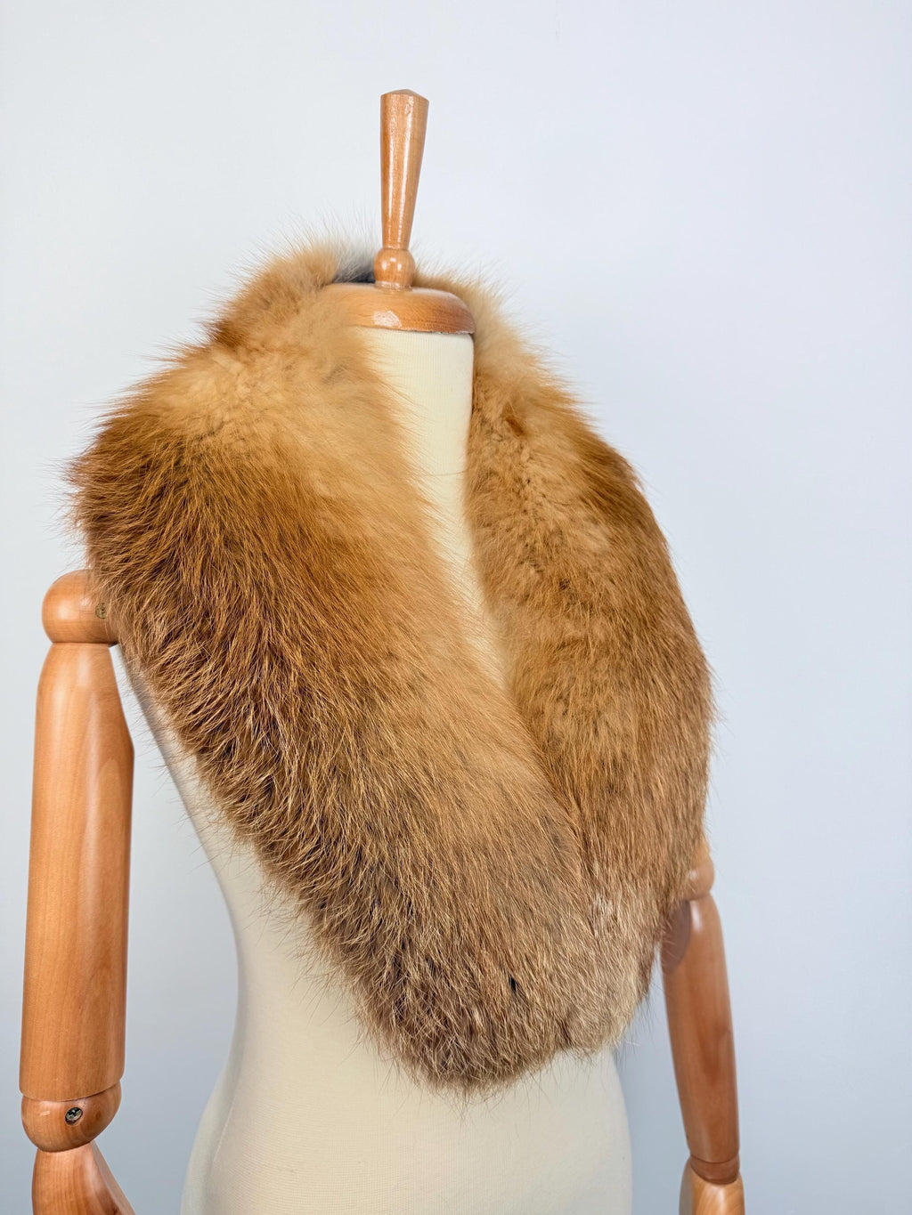Red Fox Fur Collar – Real Fur Collar, Handmade in Greece, Luxury Neck Accessory