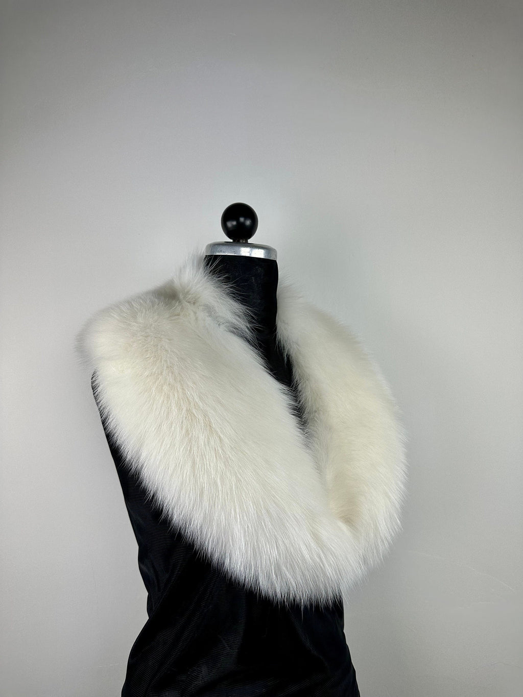 Cream Fox Fur Collar – Real Fur Collar, Handmade in Greece, Luxury Fur Neck Accessory