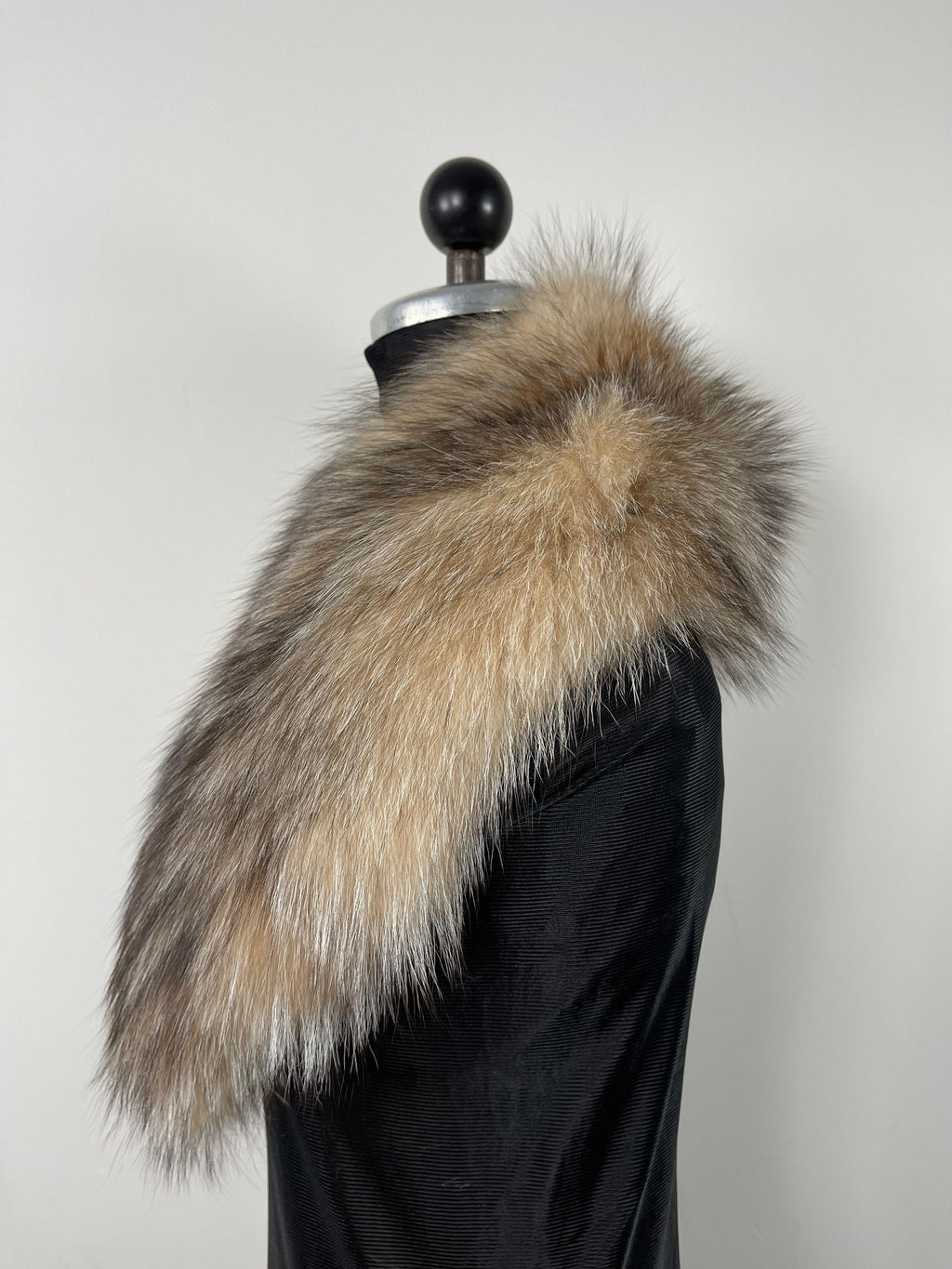 Crystal Fox Fur Collar – Real Fur Collar, Handmade in Greece, Luxury Neck Accessory