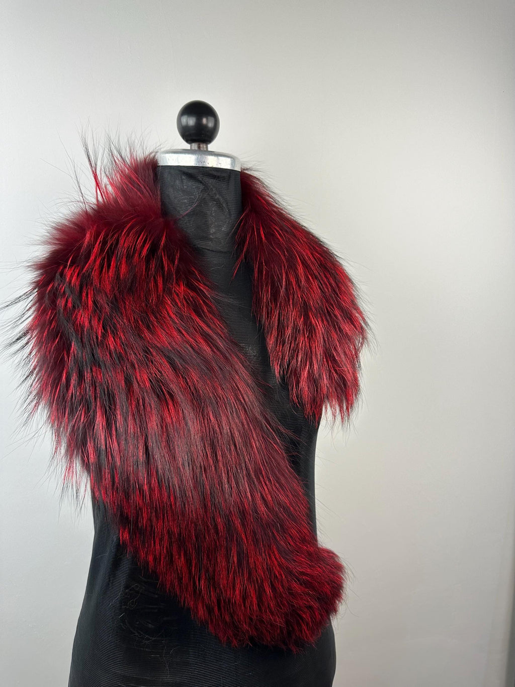 Luxury Red Fox Fur Collar – Real Fur, Handmade in Greece, Elegant Neck Accessory