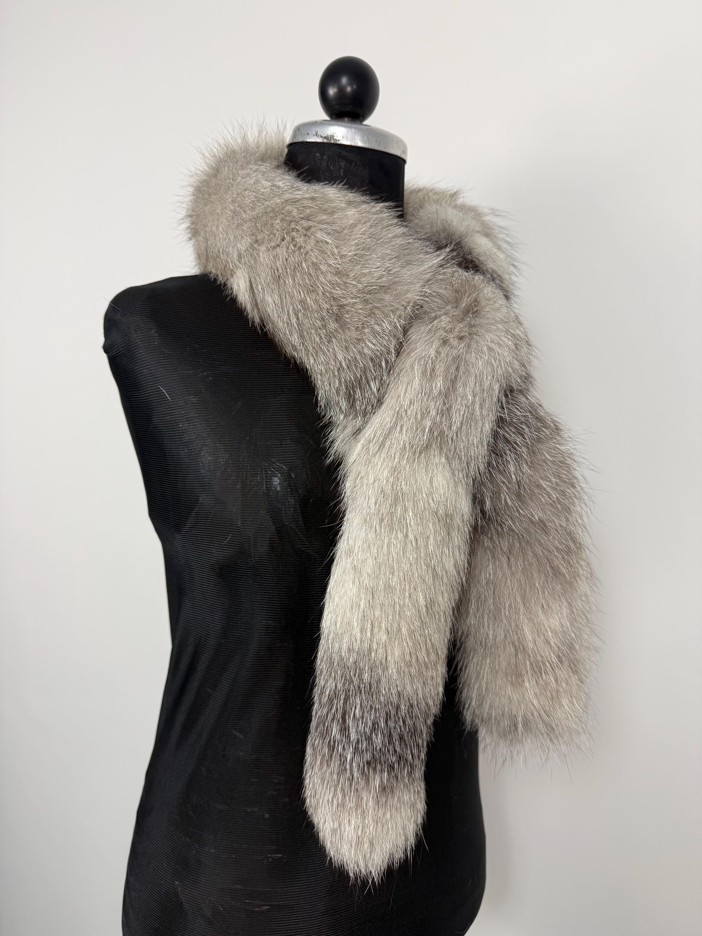Real Frost Fox Fur Scar : Genuine Fur Scarves, Made in Greece