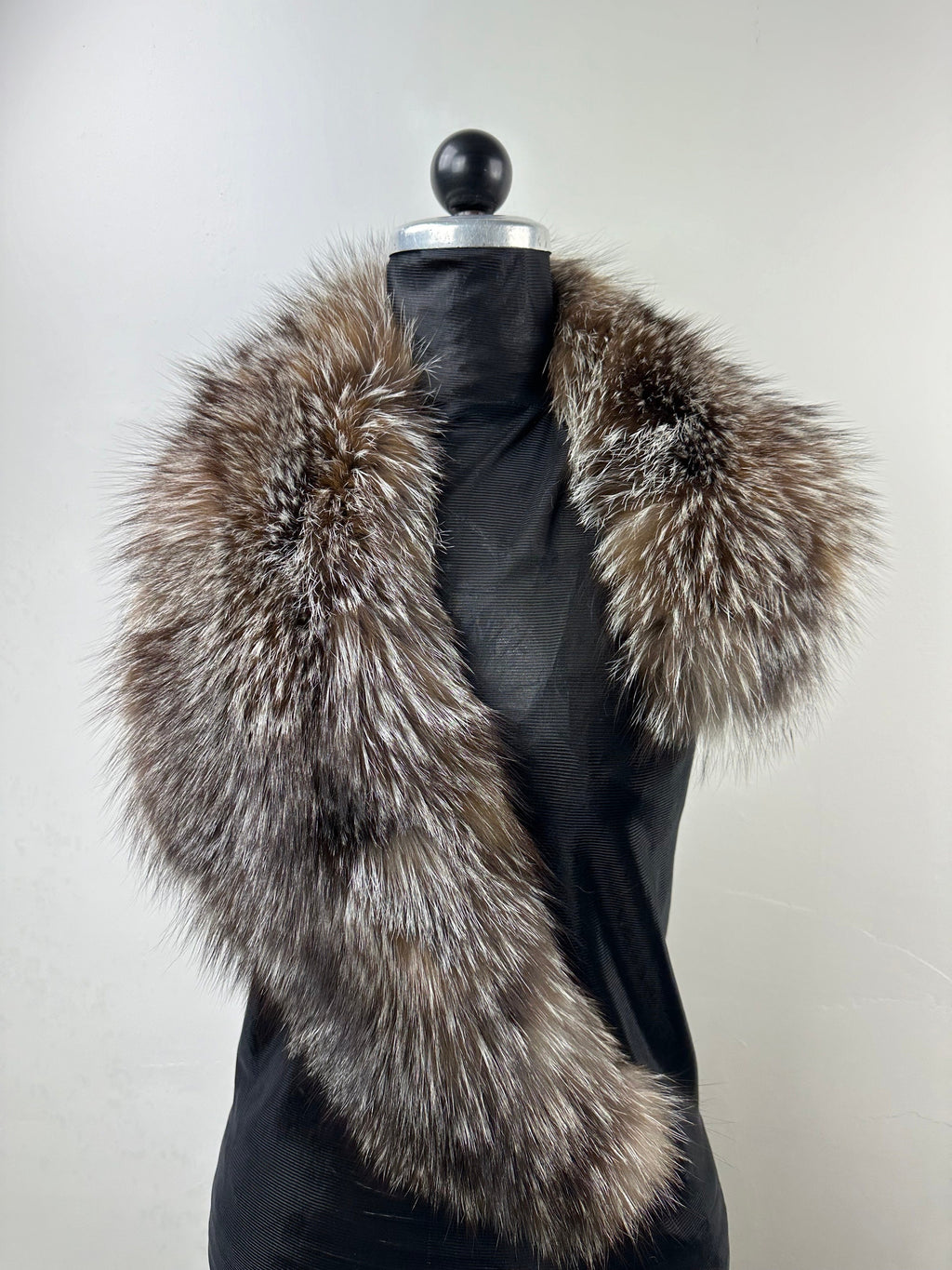 Crystal Fox Fur Collar – Real Fur Collar, Handmade in Greece, Luxury Neck Accessory