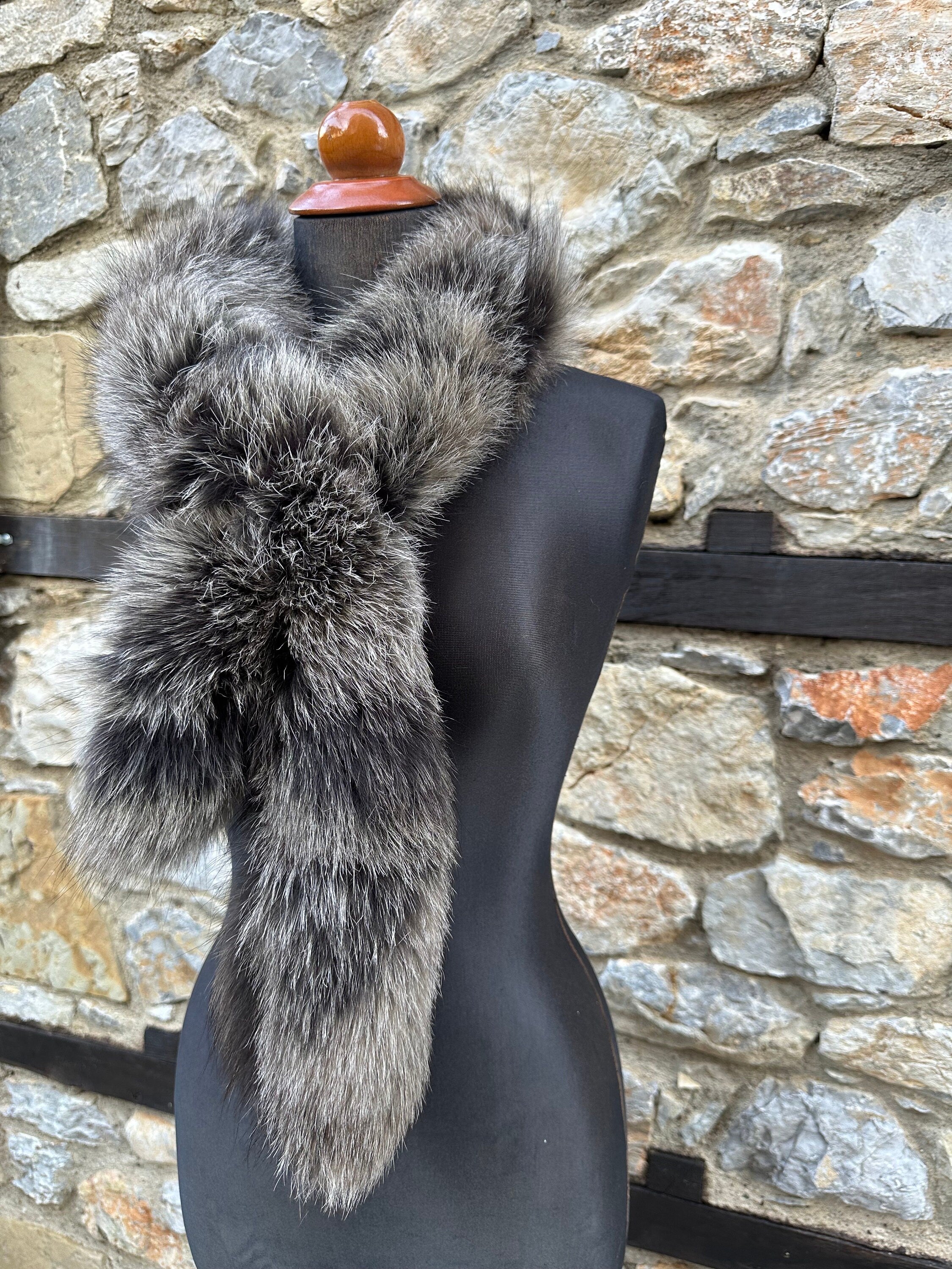 Stylish Real Fox Fur Scarf: Luxury Fur Fluffy Neck Wrap