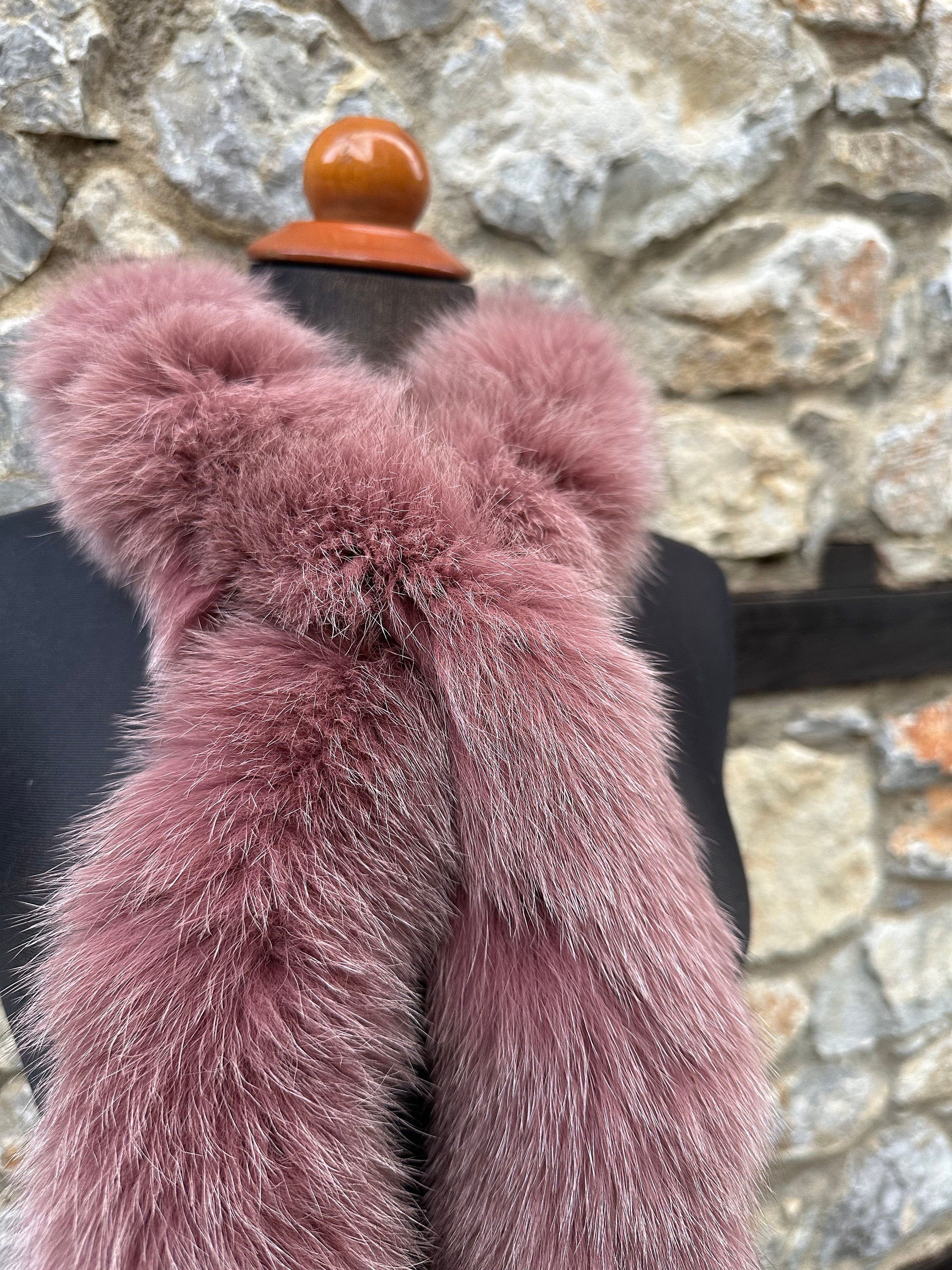 Real Fox Fur Scarf: Warm Fluffy Genuine Fur, Neck Wrap