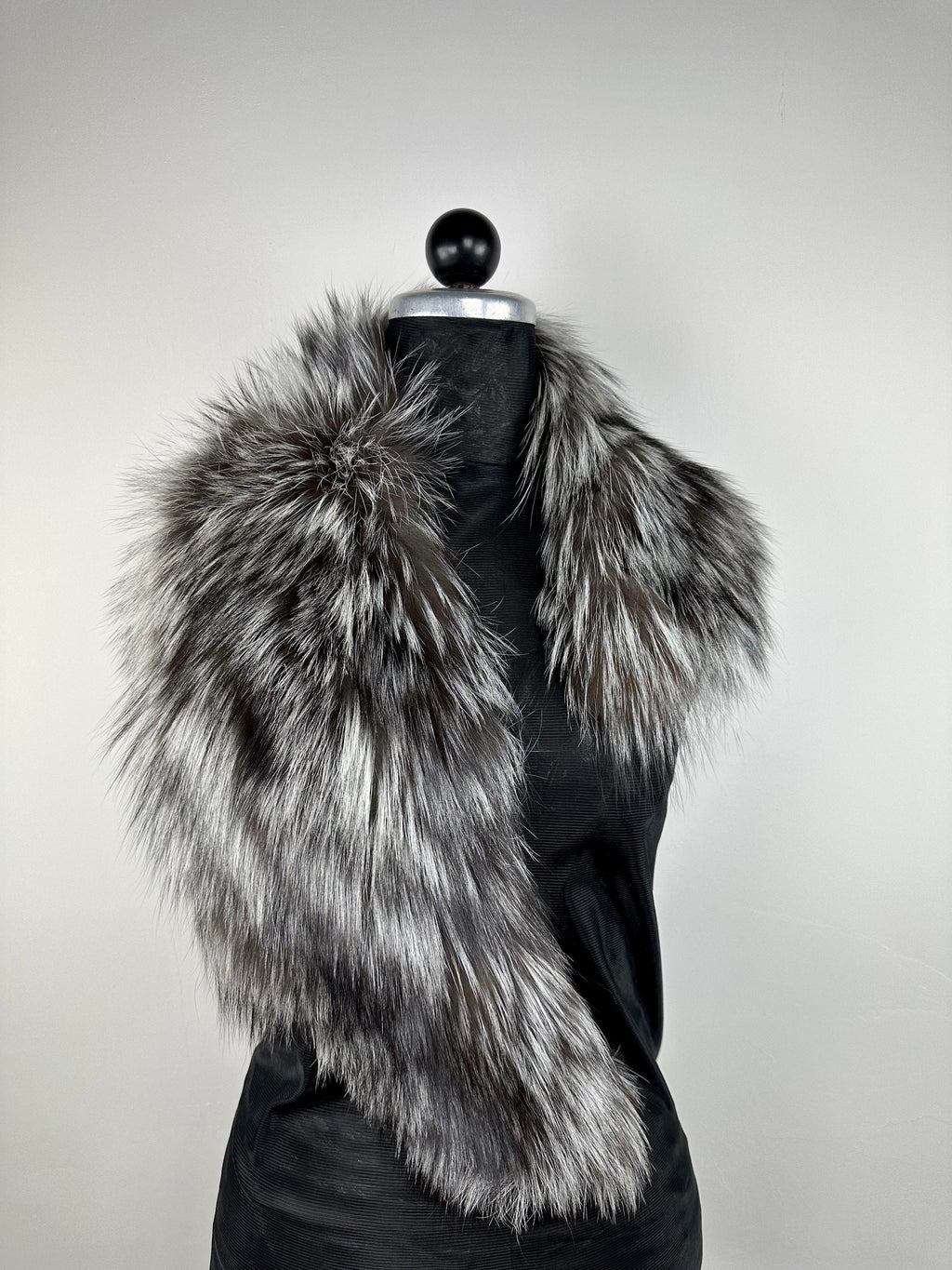 Genuine Silver Fox Fur Collar - Luxury Fur Stole