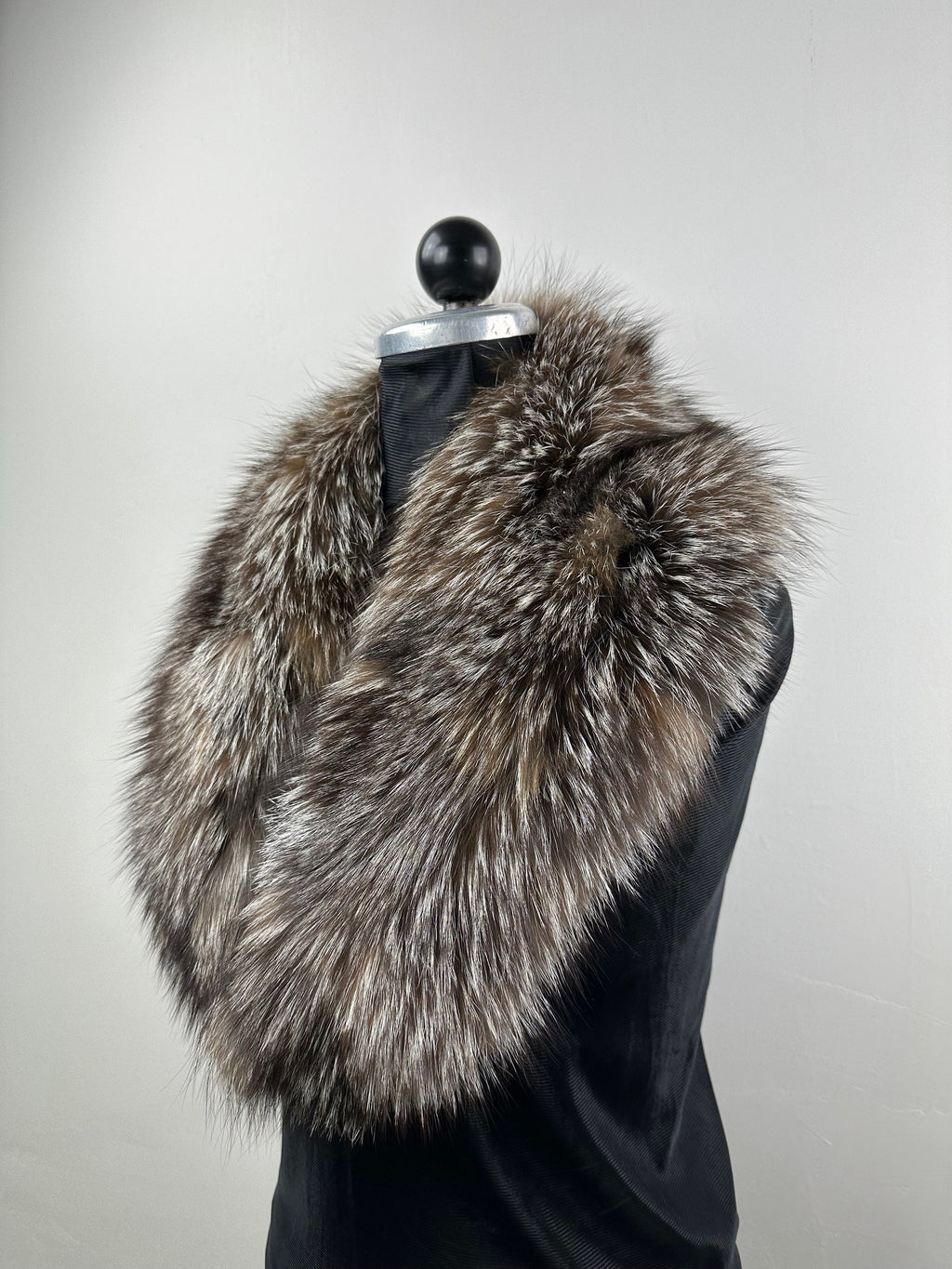 Crystal Fox Fur Collar – Real Fur Collar, Handmade in Greece, Luxury Neck Accessory