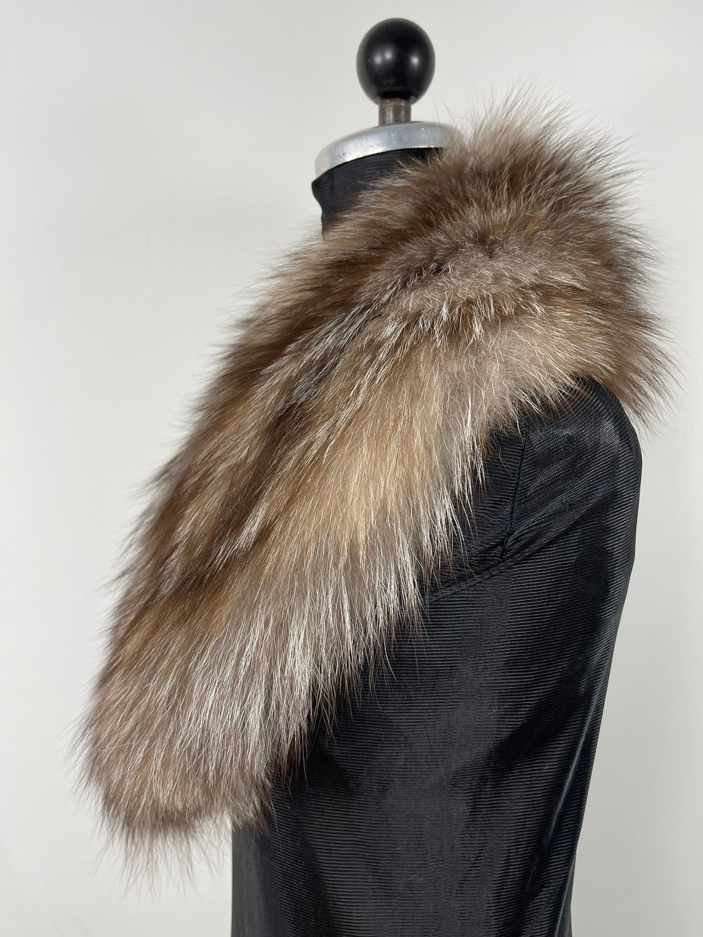 Crystal Fox Fur Collar, Real Fur Collar, Handmade Fur Collar, Luxury Winter Fur Accessory