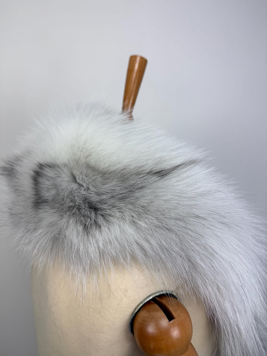 Platinum Fox Fur Collar – Real Fur Collar, Handmade in Greece, Luxury Neck Accessory