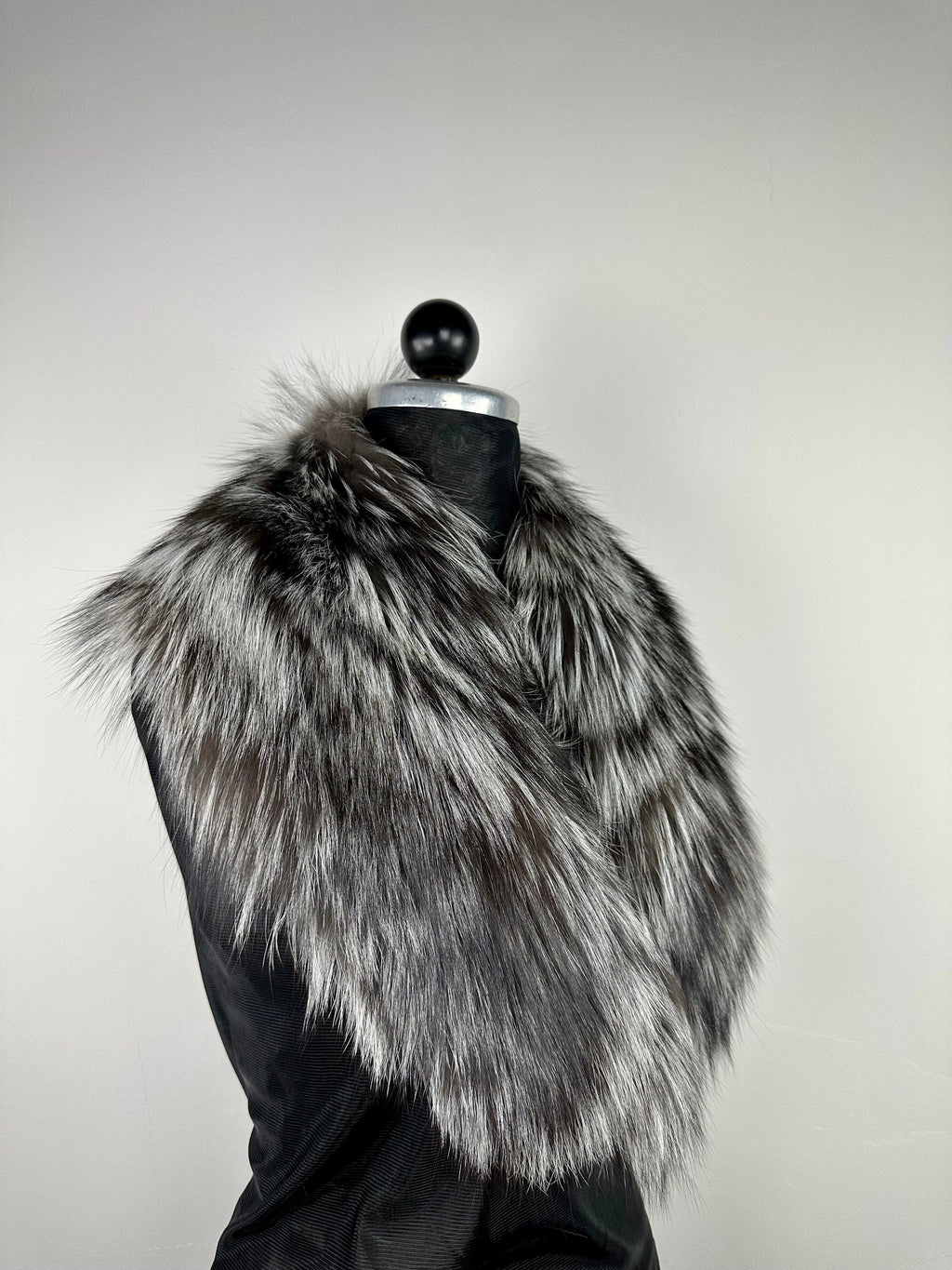 Genuine Silver Fox Fur Collar - Luxury Fur Stole