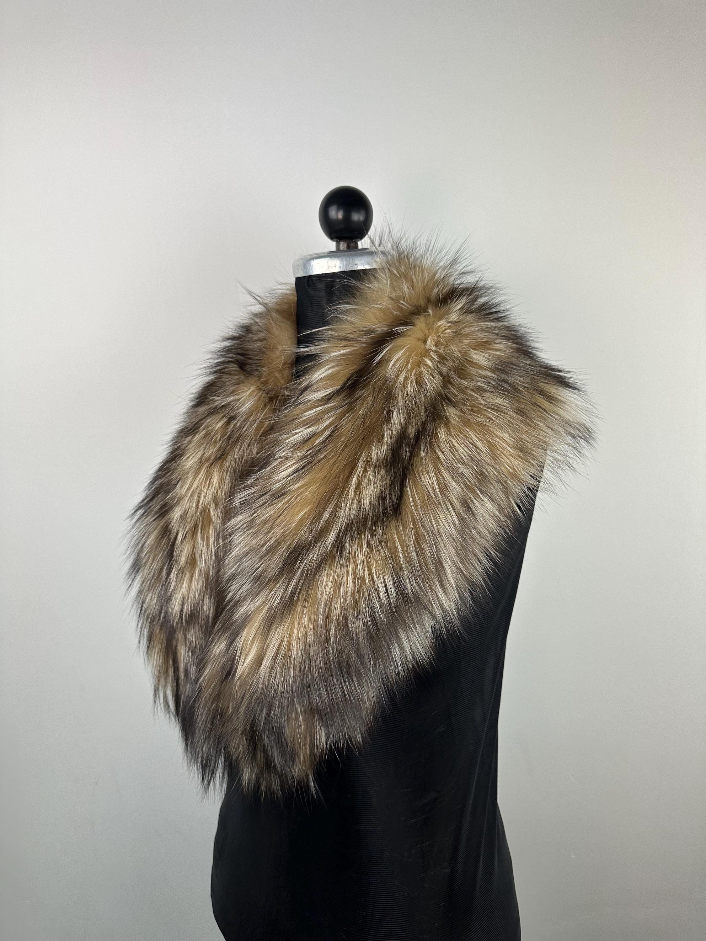 Luxury Fox Fur Collar – Real Fur, Handmade in Greece, Elegant Neck Accessory