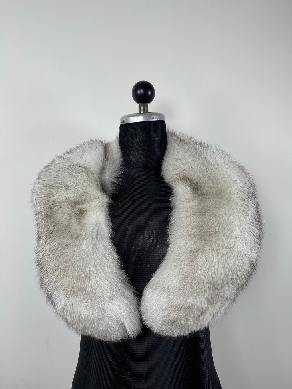 Blue Fox Fur Collar – Real Fur Collar, Handmade in Greece, Luxury Neck Accessory