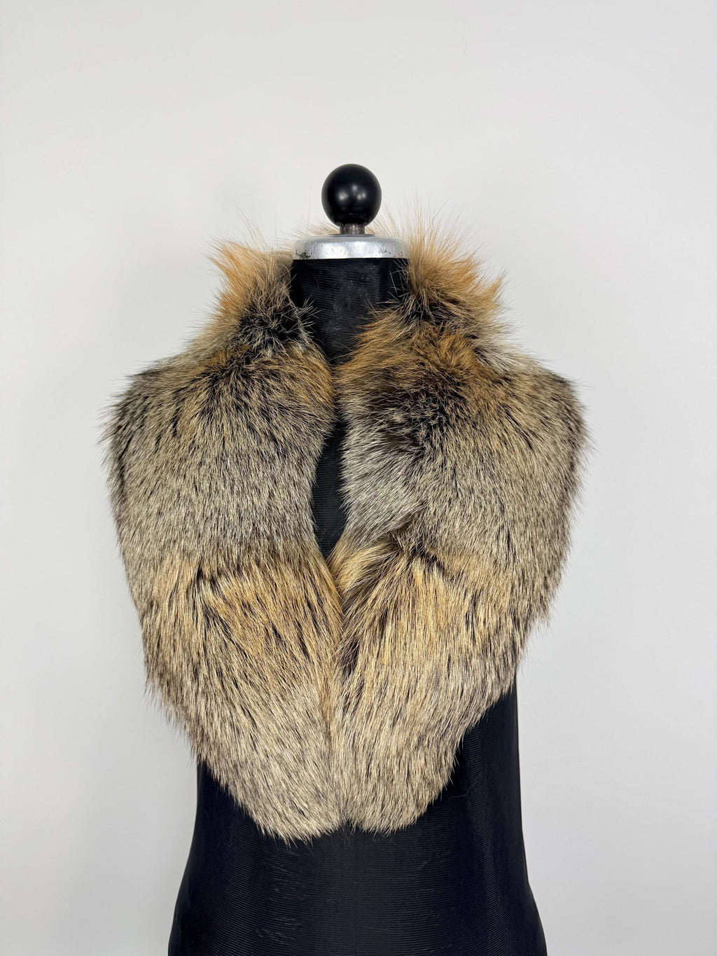 Cross Fox Fur Collar – Real Fur Collar, Handmade in Greece, Luxury Neck Accessory