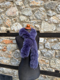 Purple Fox Fur Scarf: Genuine Warm Fur,  Neck Wrap