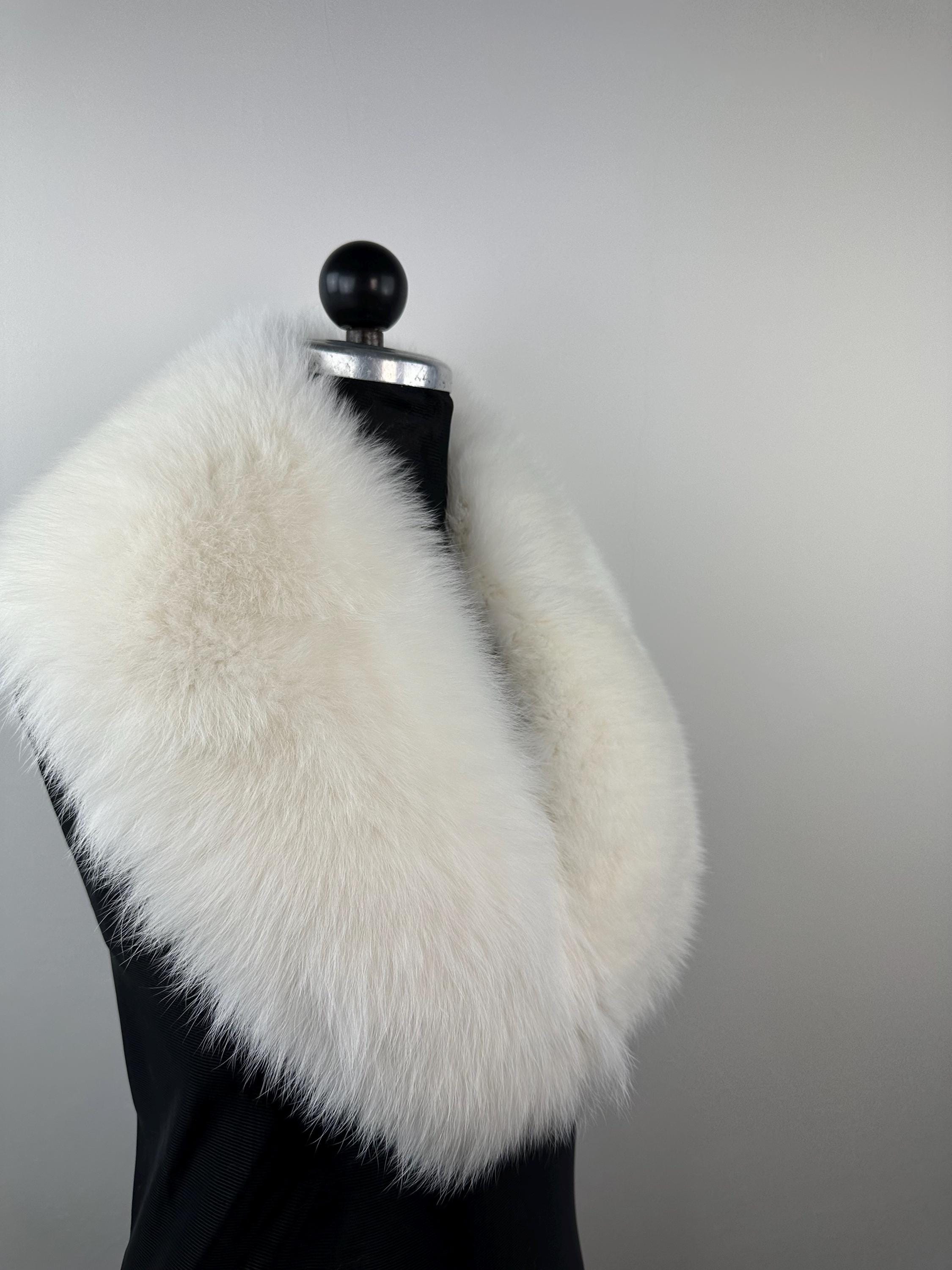 White Fox Fur Collar: Luxury Fur Bridal Stole