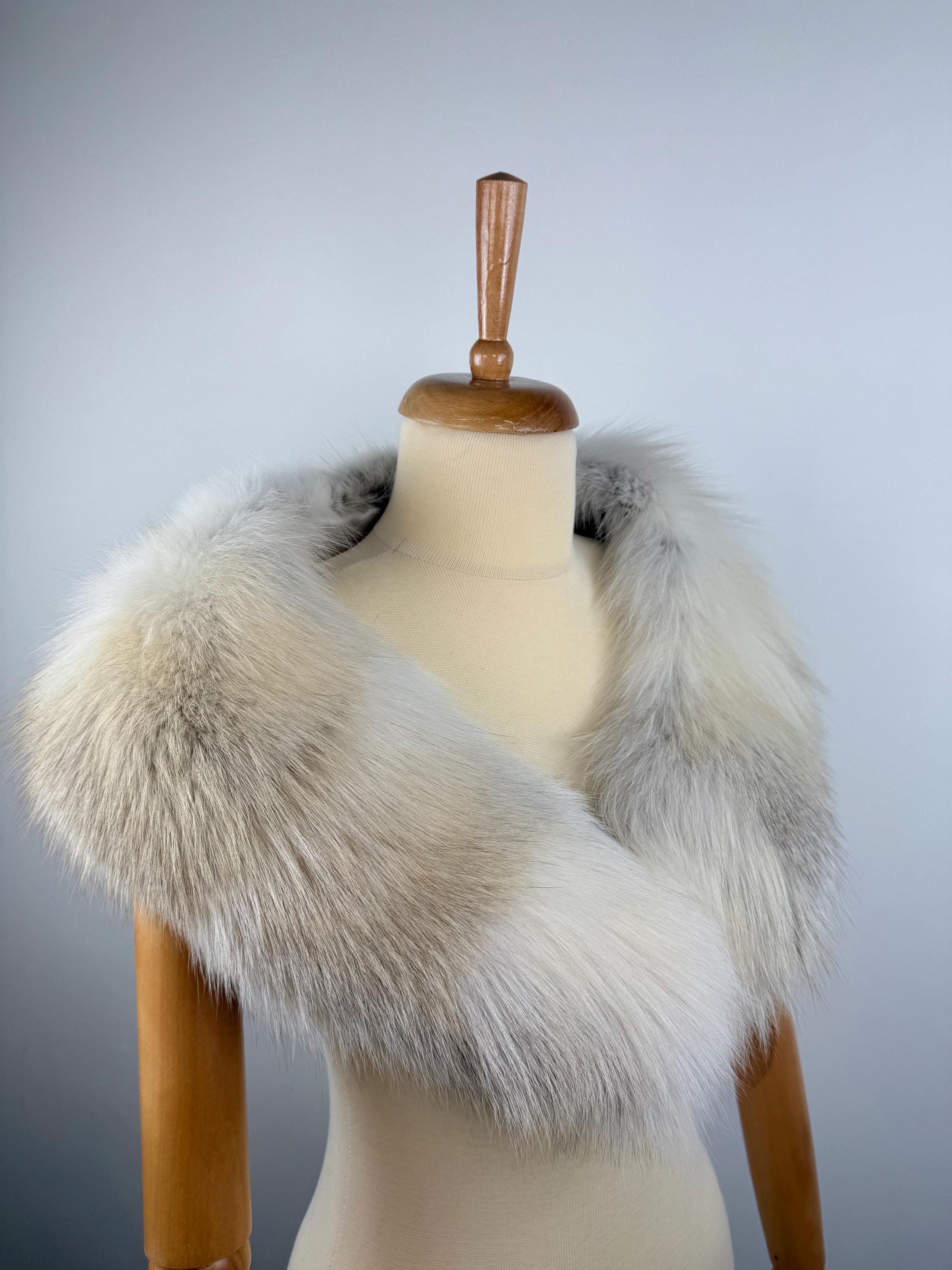 Genuine Fox Fur Collar: Handmade Golden Island Stole