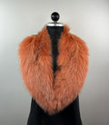 Luxury Orange Fox Fur Collar: Genuine Fur Stole