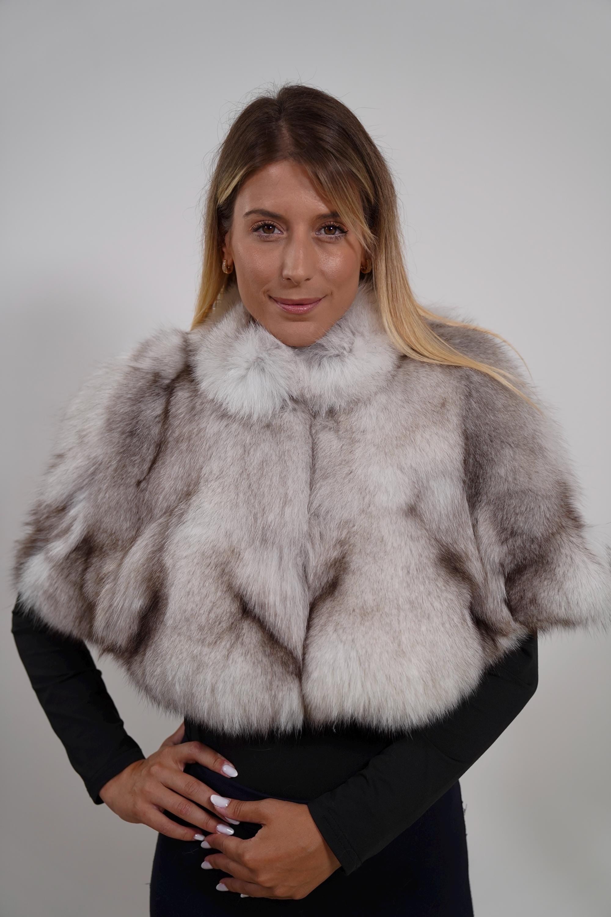 Luxury Fox Fur Stole: Real Fur Shawl, Elegant Bridal Capelet