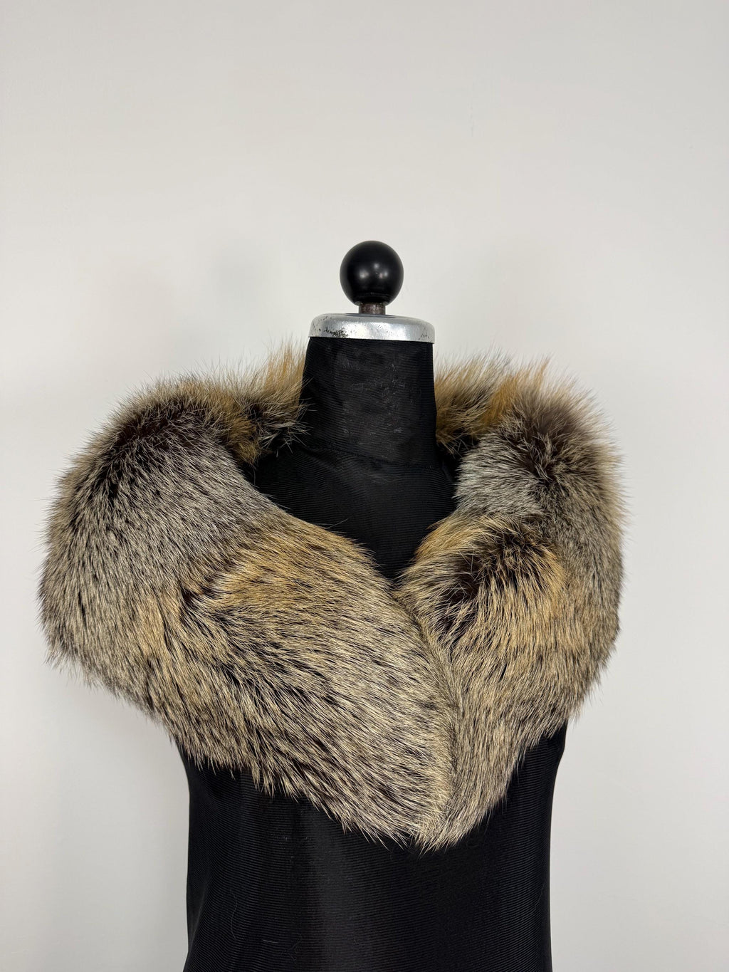 Cross Fox Fur Collar – Real Fur Collar, Handmade in Greece, Luxury Neck Accessory