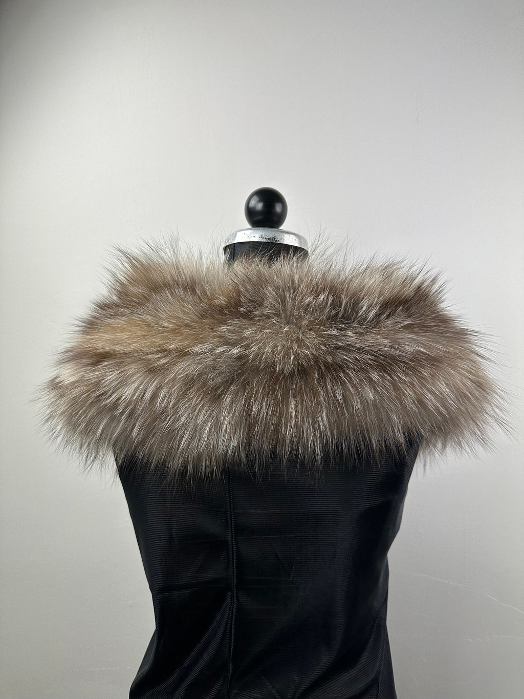Crystal Fox Fur Collar – Real Fur Collar, Handmade in Greece, Luxury Neck Accessory
