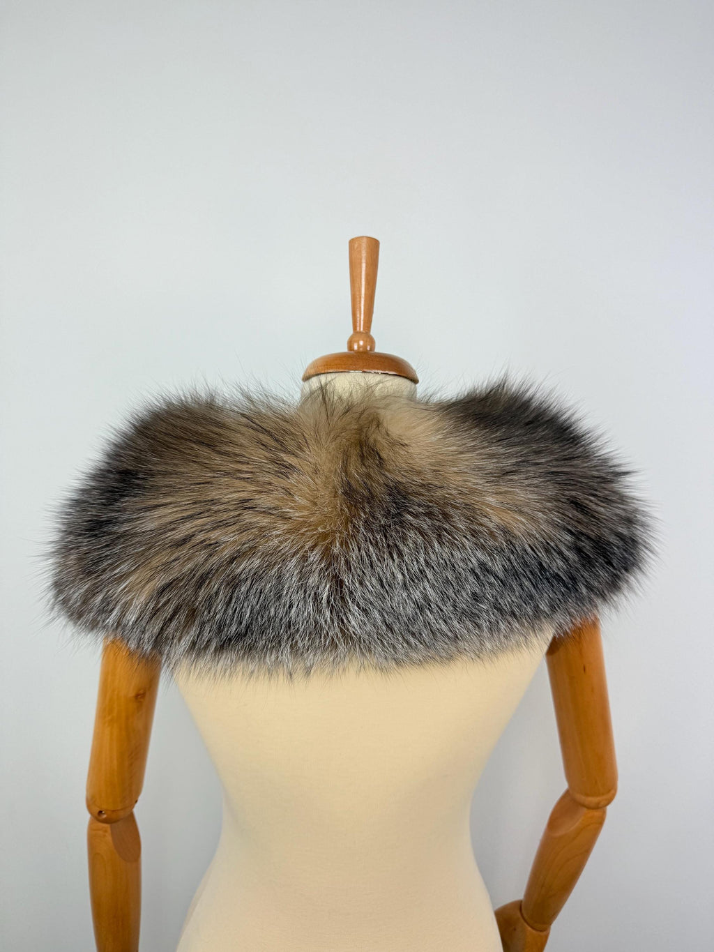 Crystal Fox Fur Collar – Real Fur Collar, Handmade in Greece, Luxury Neck Accessory