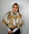 Gold Fox Fur Stole: Elegant Handmade Capelet