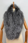 Frost Fox Fur Stole – Real Fox Fur Wrap, Extra Long Luxury Fur, Handmade in Greece