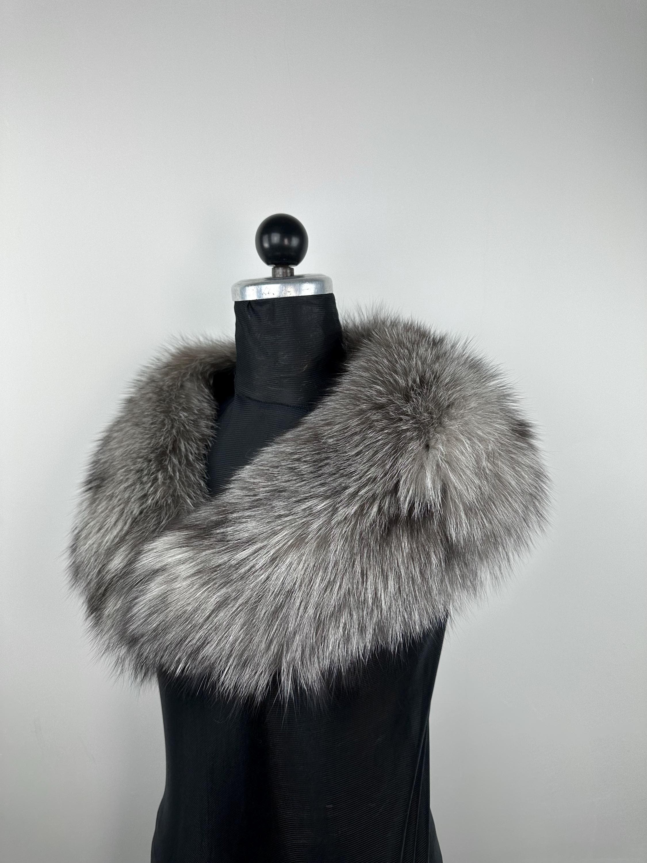 Genuine Frost Fox Fur Collar - Real Fur Stole