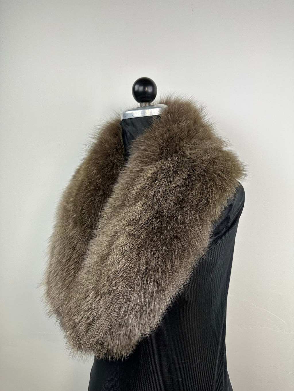 Light Brown Fox Fur Collar – Real Fur Collar, Handmade in Greece, Luxury Neck Accessory