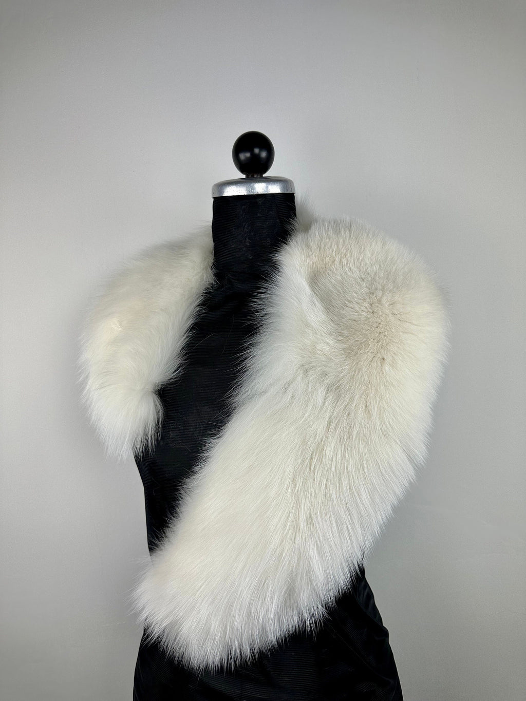 Cream Fox Fur Collar – Real Fur Collar, Handmade in Greece, Luxury Fur Neck Accessory
