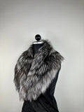 Genuine Silver Fox Fur Collar - Luxury Fur Stole