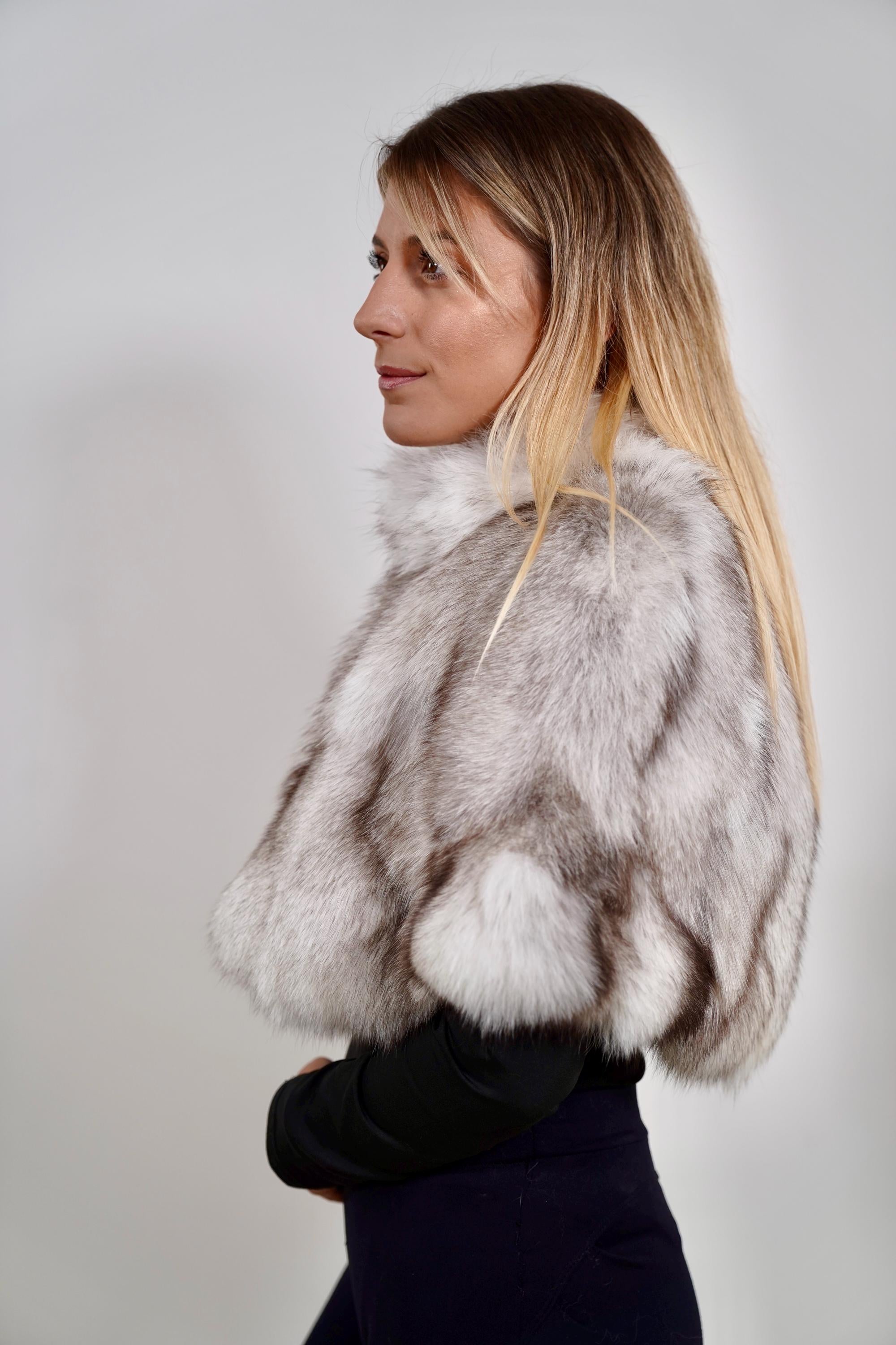 Luxury Fox Fur Stole: Real Fur Shawl, Elegant Bridal Capelet