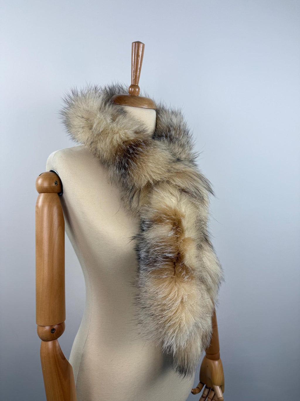 Fox Fur Scarf – Real Fur Scarf, Handmade in Greece, Luxury Winter Scarf