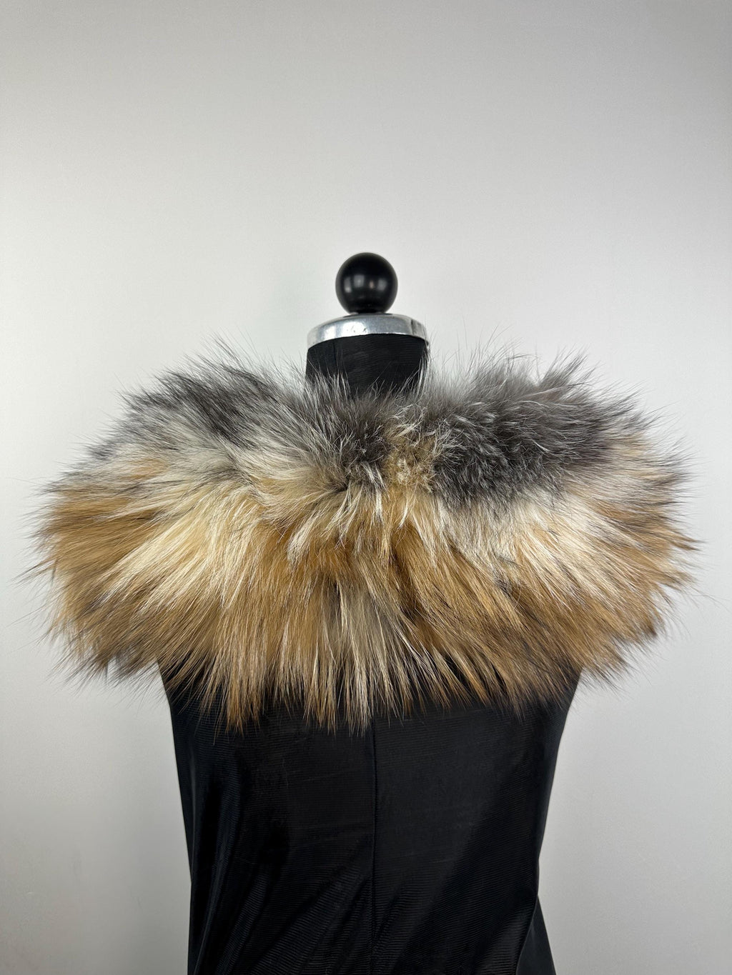 Cross Fox Fur Collar – Real Fur Collar, Handmade in Greece, Luxury Neck Accessory