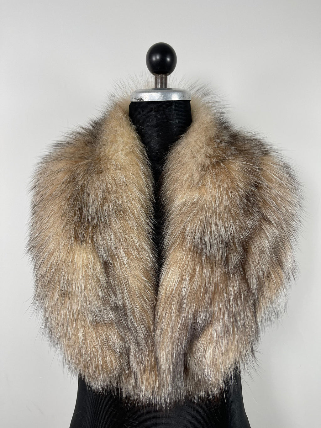 Crystal Fox Fur Collar – Real Fur Collar, Handmade in Greece, Luxury Neck Accessory